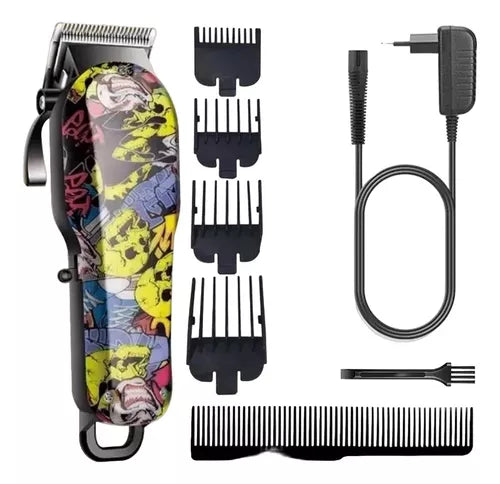 Cortadora De Pelo Máquina Portátil Con Diseño + Accesorios