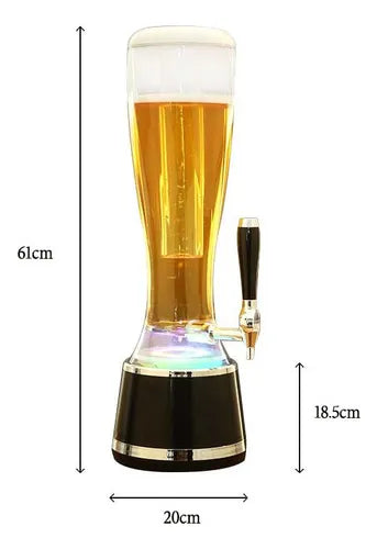 Dispensador De Cerveza 3 Litros Tipo Torre Con Luces