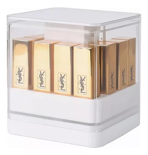 Caja De Almacenamiento Para Lápiz Labial Con Tapa Levantable Color Blanco