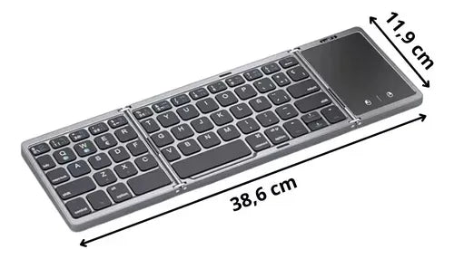 Teclado Plegable Inalámbrico Touchpad Mk-1008