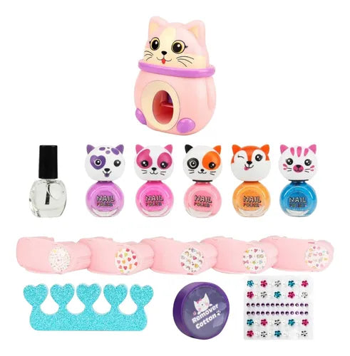 Set Para Uñas De Niñas Manicura Estampador 15 Pcs Esmaltes