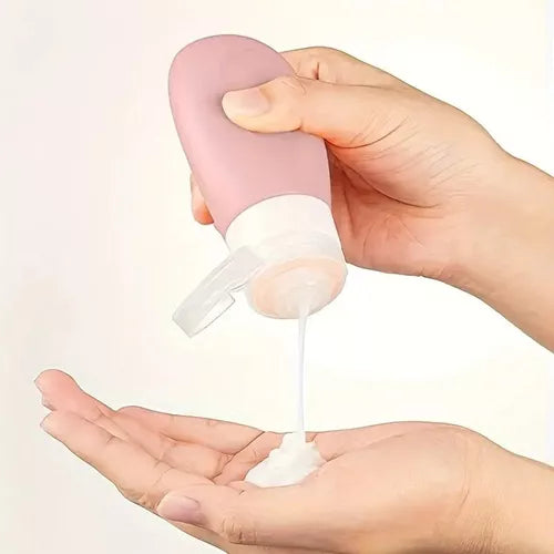 Pack 4 Botellas De Silicona Separadas Cuidado Personal Viaje