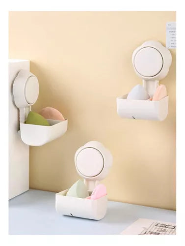 Soporte Para Esponja De Maquillaje Con Ventosa Tocador Baño