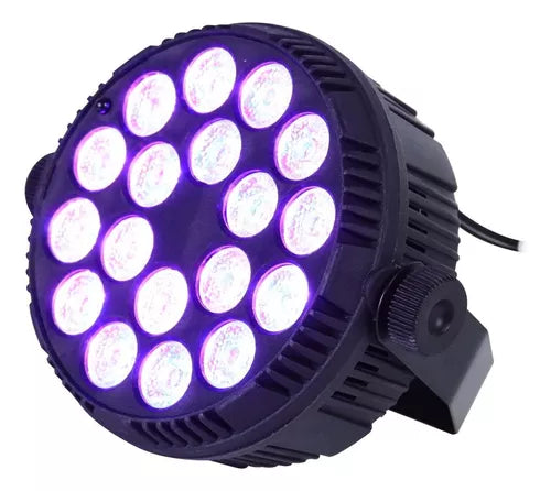 Luz de escenario LED luces led rgb Genérica 18 Led Mini Flat Par Light