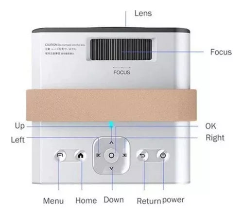 Proyector Home Theater Proyector Inteligente 2000lm negro 220V