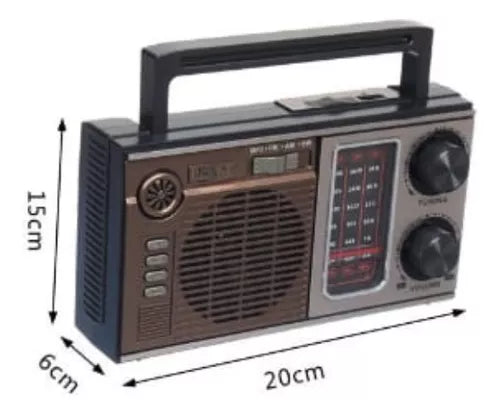 Radio Vintage Retro Panel Solar + Luz + Aux + Usb Irm-12671