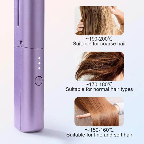 Mini Peine Alisador De Pelo Inalámbrico Portátil Recargable