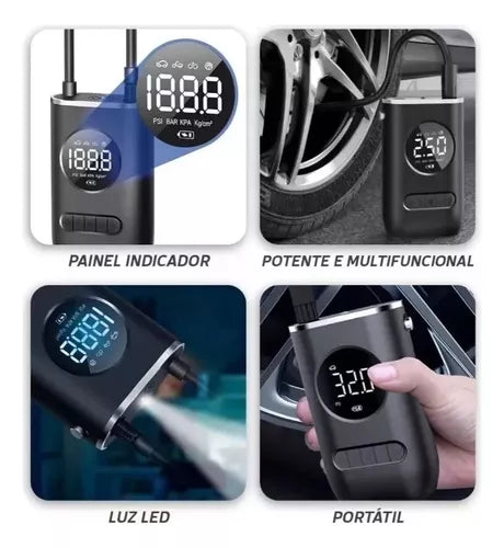 Mini Compresor Calibrador De Aire Digital Portátil My-7383