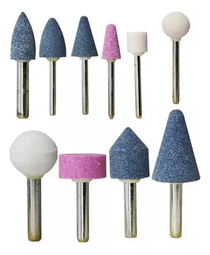 Set 10 Puntas Abrasivas Para Taladro Brocas Fresas Rotativas