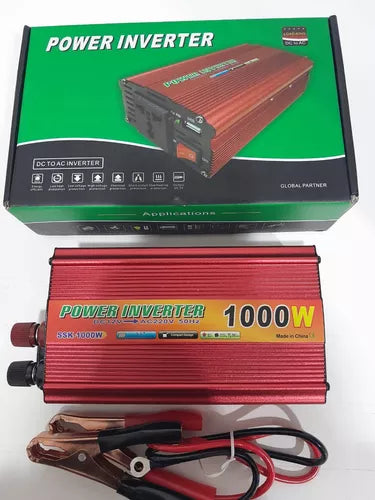 Inversor De Corriente De Coche 1000w 12v/220v Convertidor