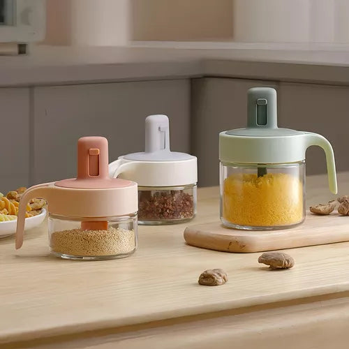 Tarro De Condimento Con Cuchara Para Cocina