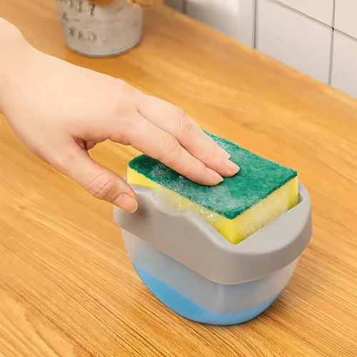 Dispensador Jabón Liquido Con Esponja Lava Lozas Contenedor