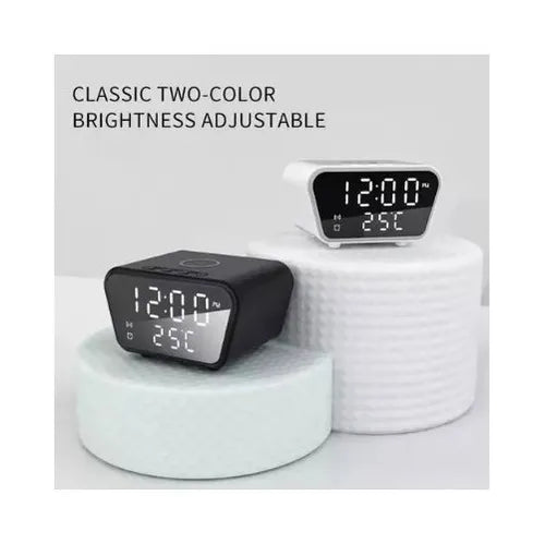 Reloj Despertador Con Cargador Inalámbrico Y Termómetro