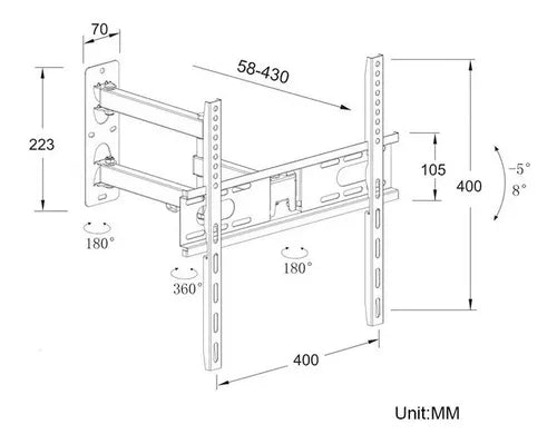 Soporte Para Tv De 26 A 63 Pulgadas Con Brazo Extensible