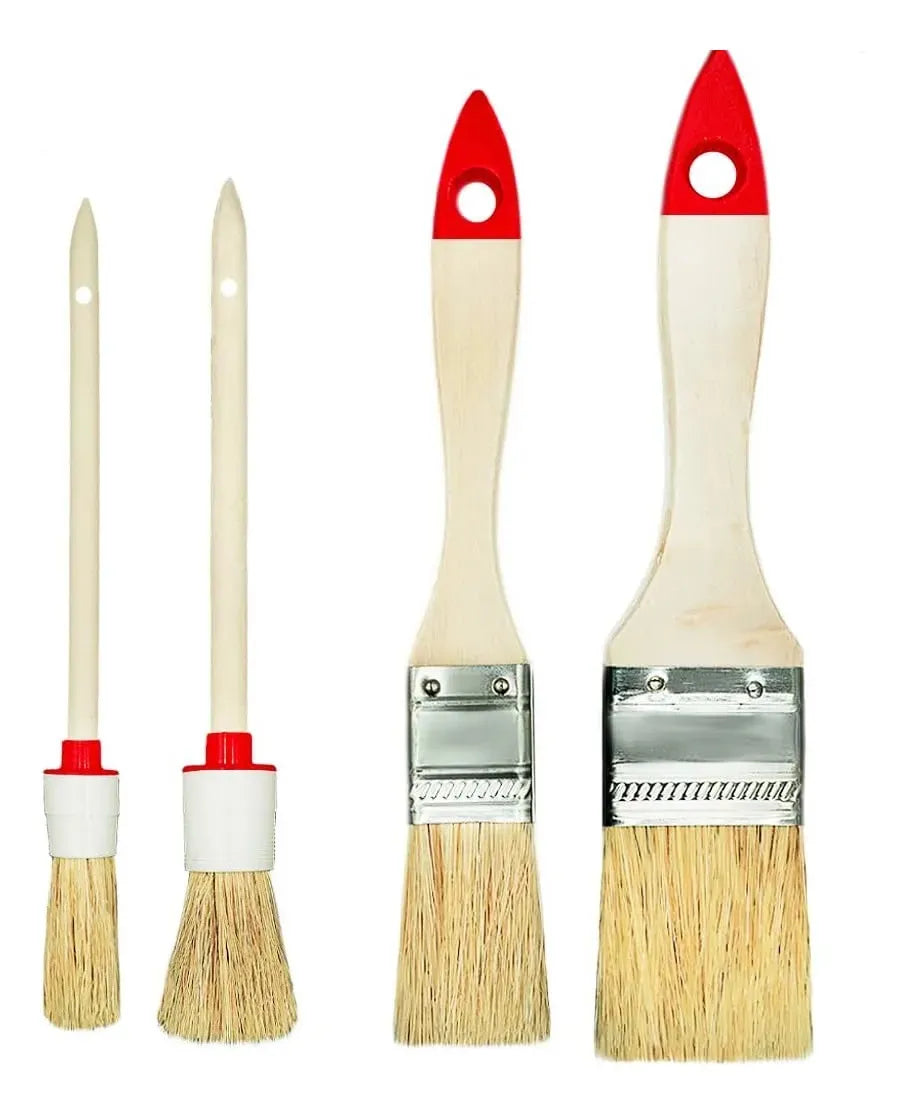 Set De 4 Brochas Para Pintar Paletinas Y Redondas Beige