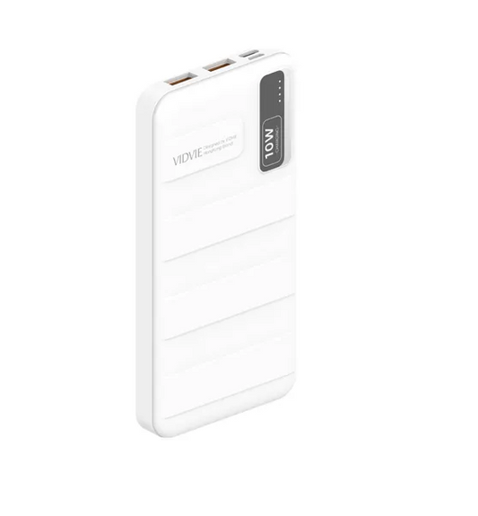 Cargador Portátil Power Bank Led Vidvie 10000mah (pb771) Color Blanco