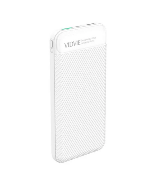 Cargador Portátil Power Bank Vidvie 10000mah 18w Pb760 Color Blanco