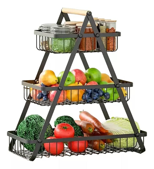 Cesta Para Frutas/Vegetales - 3 Niveles