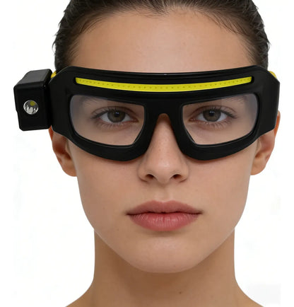 Gafas De Seguridad Con Linterna Led Frontal 2 Niveles De Luz