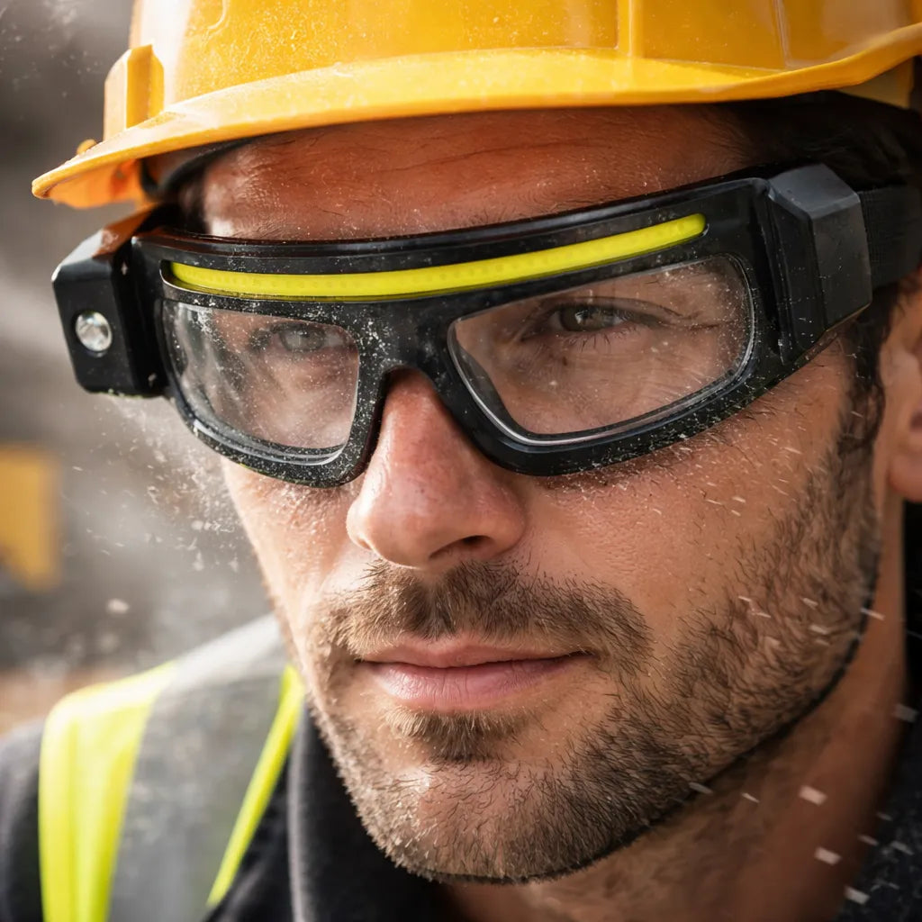 Gafas De Seguridad Con Linterna Led Frontal 2 Niveles De Luz