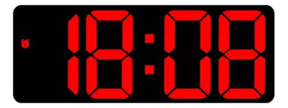 Reloj Despertador Digital Led De Escritorio, Despertador Con Color Negro/Rojo