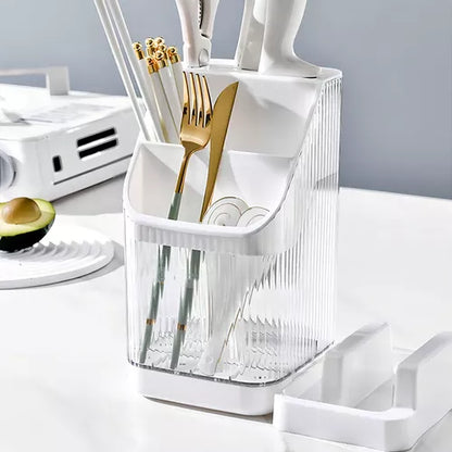 Escurridor De Cubiertos Organizador De Utensilios De Cocina Color Blanco