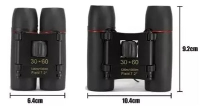 Binocular 30x60 Mini Binoculares Profesionales Prismáticos Color Negro