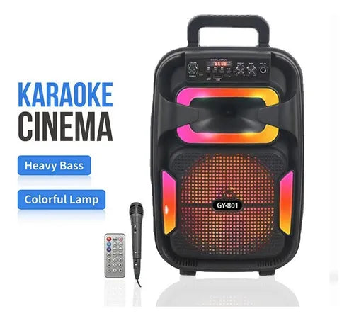 Parlante Altavoz Karaoke + Micrófono Bocina Gy-801