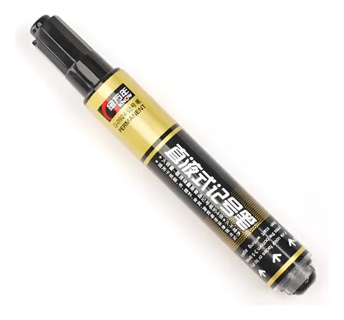 Marcador Permanente Punta Redonda Tinta Negra Caja 10 Pcs