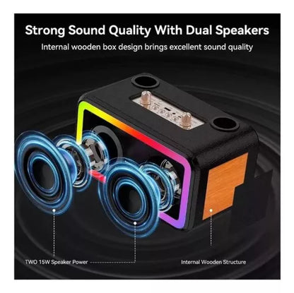 Parlante Estéreo Máquina Karaoke Con Micrófonos Mk-3201