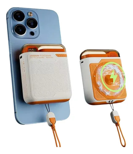 Cargador Inalámbrico Magnético 10000mah Power Bank 22.5w Color Blanco