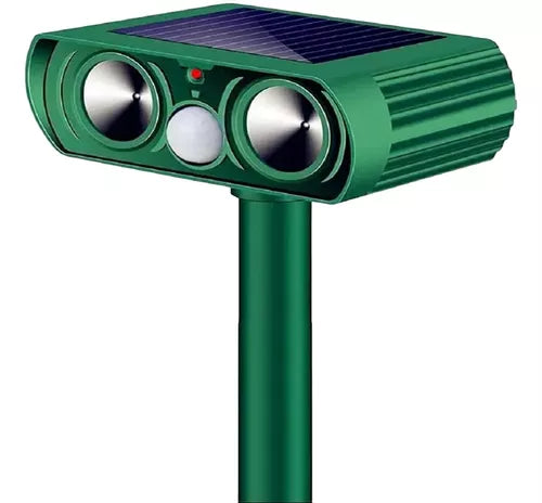 Repelente De Animales Solar Ahuyentador Jardín Ultrasónico Color Verde Oscuro