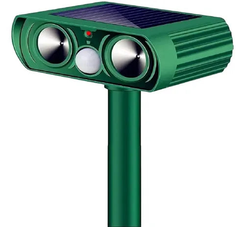 Repelente De Animales Solar Ahuyentador Jardín Ultrasónico Color Verde Oscuro