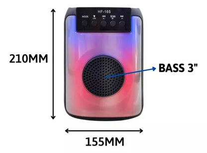 Parlante Inalámbrico Rgb Rl-321 Con Bluetooh Color Negro