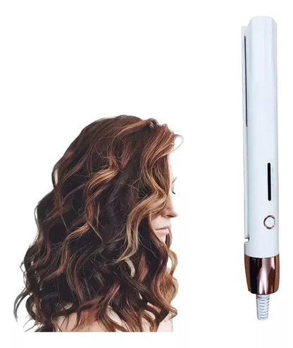 Mini Plancha Rizador 2 En 1 Fluffy Clip Esponjoso Color Blanco