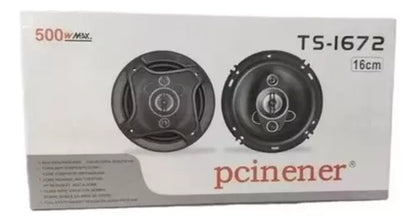 Parlante Auto Pcinener Ts-1672 500w 16 Cm Audio Color Negro