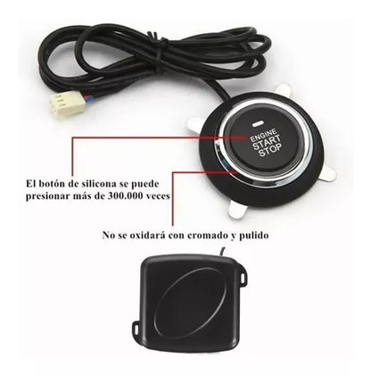 Boton Encendido Arranque Antirrobo Start Stop Para Autos