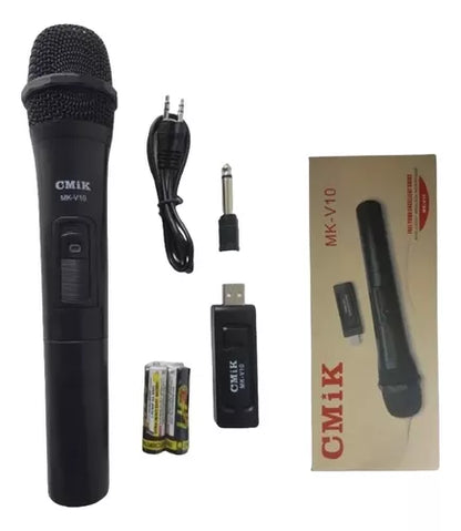 Micrófono Inalámbrico Inteligente Micrófono Karaoke Cmik Color Negro