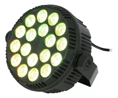 Luz de escenario LED luces led rgb Genérica 18 Led Mini Flat Par Light