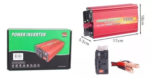 Inversor De Corriente De Coche 1000w 12v/220v Convertidor
