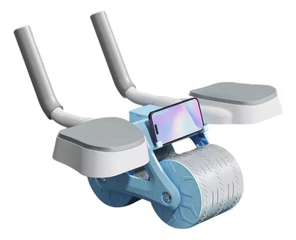 Rueda Abdominal De Rebote Automático Con Soporte Para Codos Color Morado