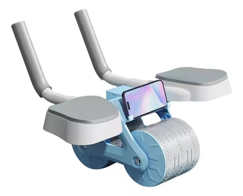 Rueda Abdominal De Rebote Automático Con Soporte Para Codos Color Morado