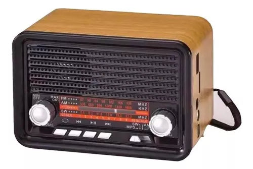 Mini Radio Retro Portátil Recargable Am/fm/ws Bluetooth Usb
