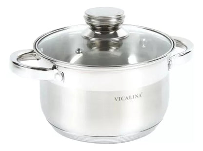 Olla Cacerola De Acero Con Tapa Vicalina Vl-7016 8,5lts