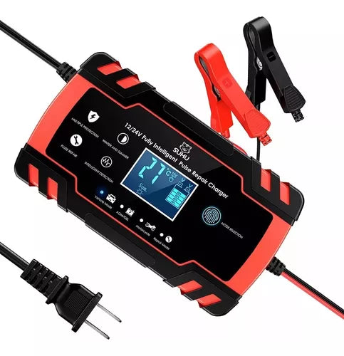 Cargador Batería 12v Inteligente Multifunción Pantalla Lcd