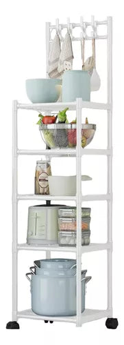 Estante Rack 5 Niveles Multifuncional P/ Cocina Baño