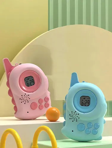 Walkie Talkie Niños Dinosaurio Kids Intercom Color Azulyrosa Color AZUL - ROSA