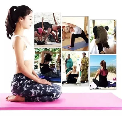 Mat Yoga Eco Friendly Alfombra Ejercicios Eva Yoga Mat Color Azul