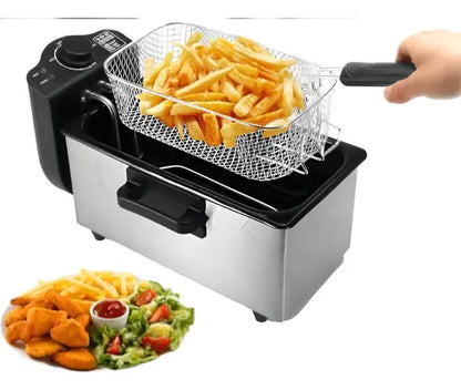 Freidora De Aceite De 3l Raf Eléctrica 2000w Color Plateado Frecuencia 60hz