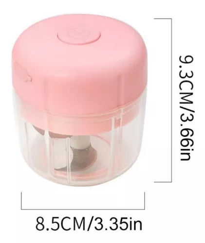 Picador De Ajo Mini Triturador Moledor De Carne Y Verduras